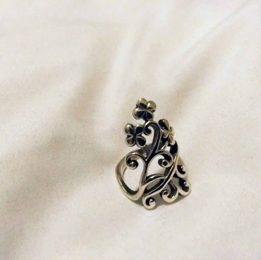 Genuine silver statement ring